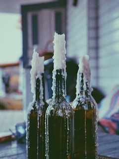 three liquor bottles