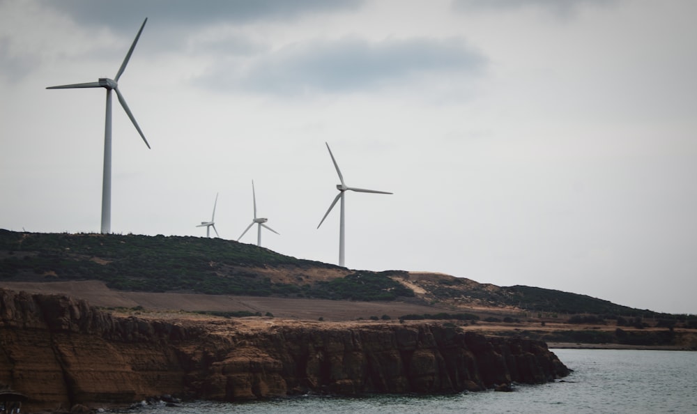 wind turbines near sea