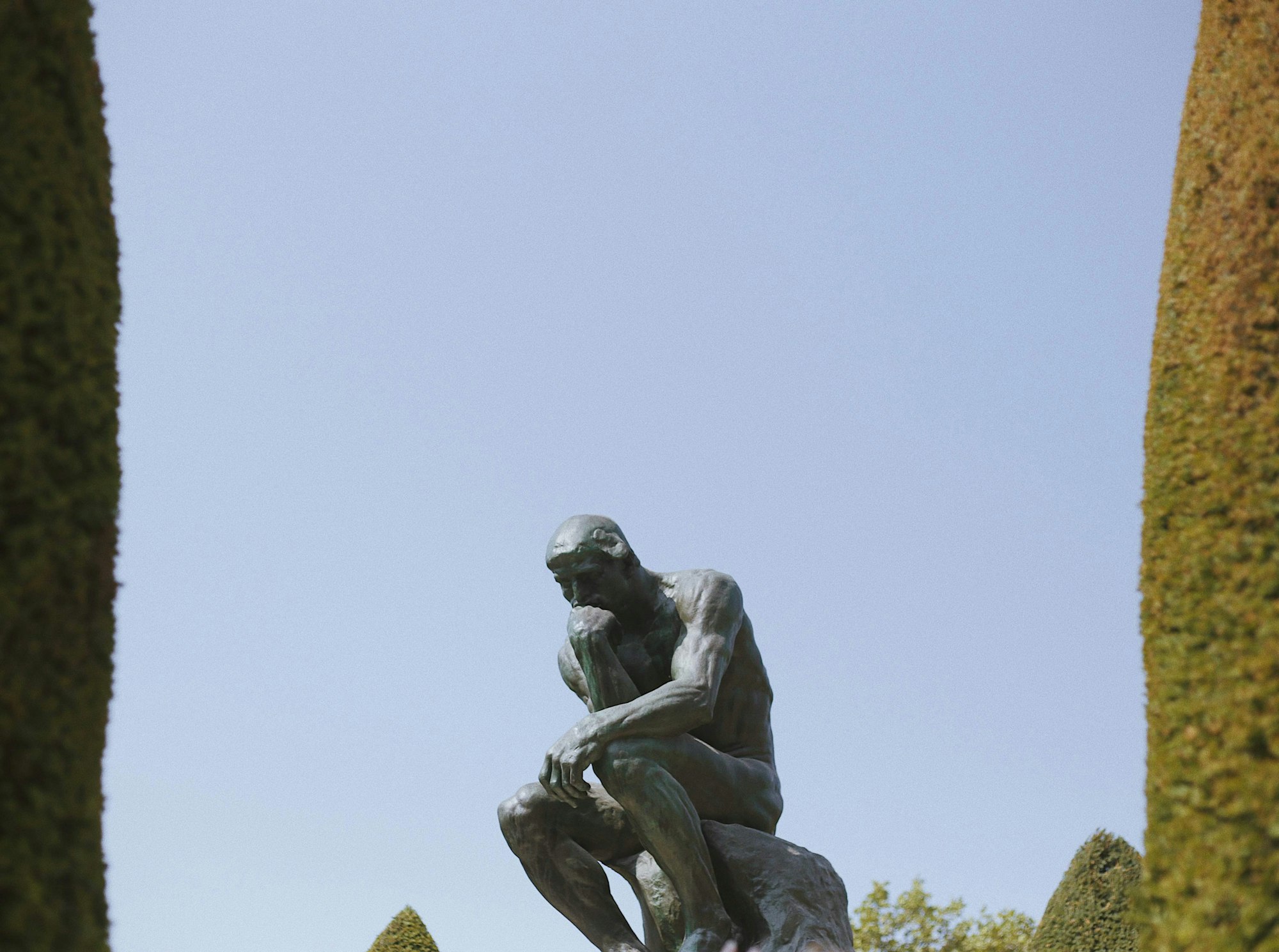 The Thinker statue.