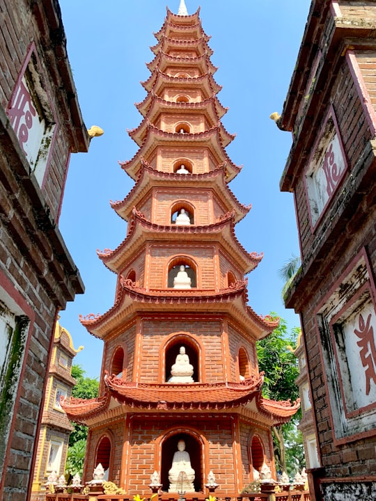 several assorted buildings in Tran Quoc Pagoda Vietnam
