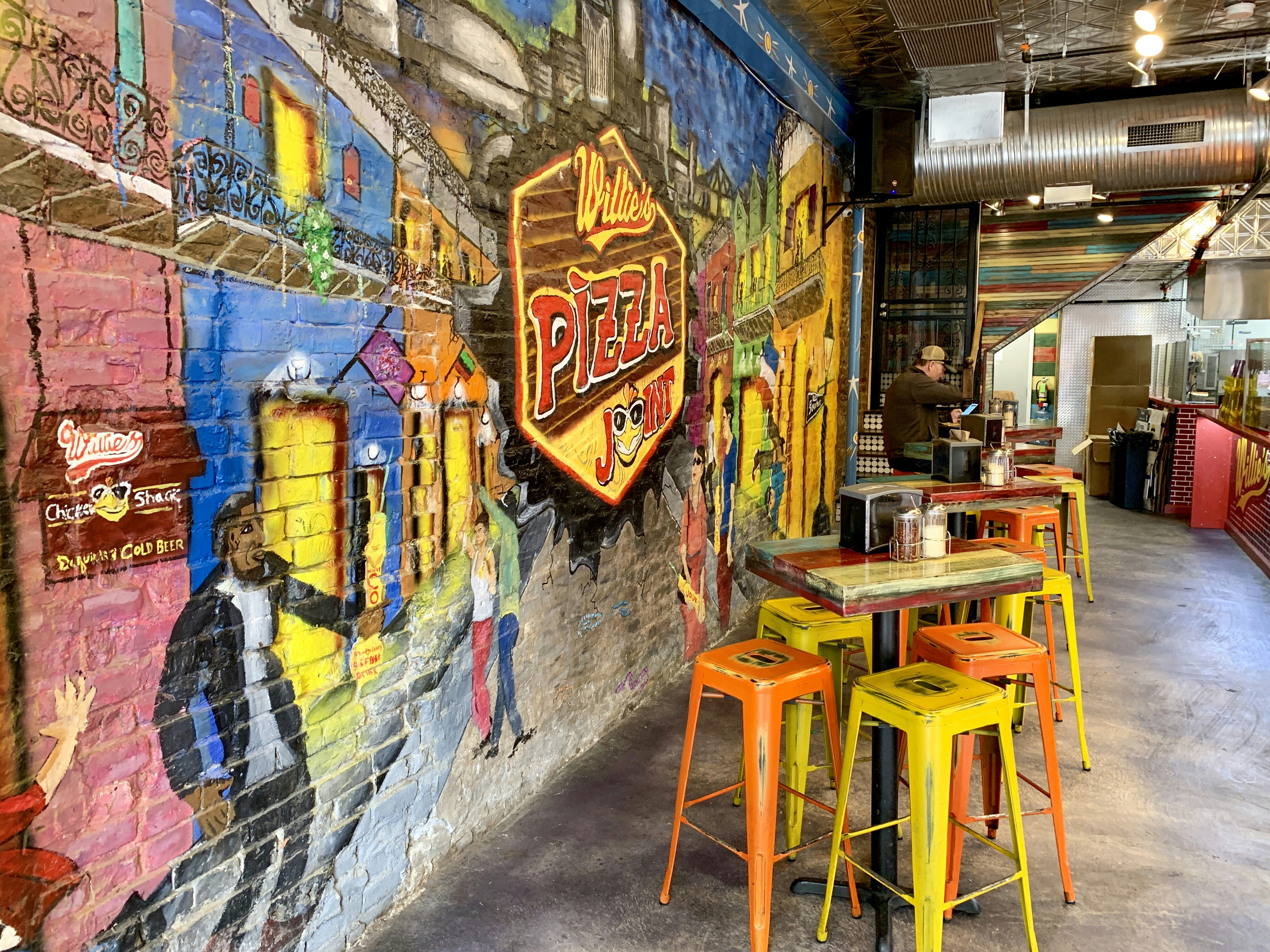Colorful restaurant in New Orleans.