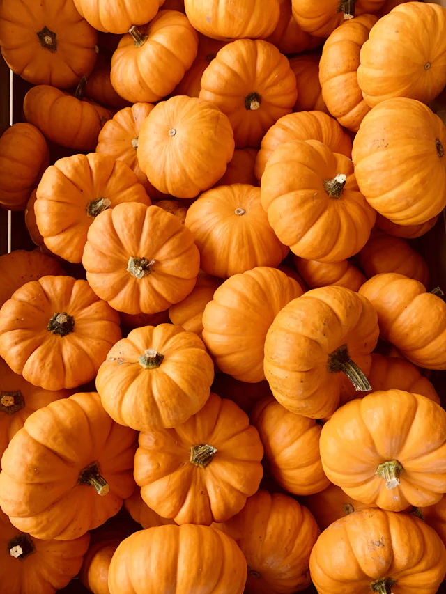 Traditional pumpkins after harvest