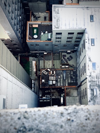 An aerial view of a completed roofing project in Montreal.