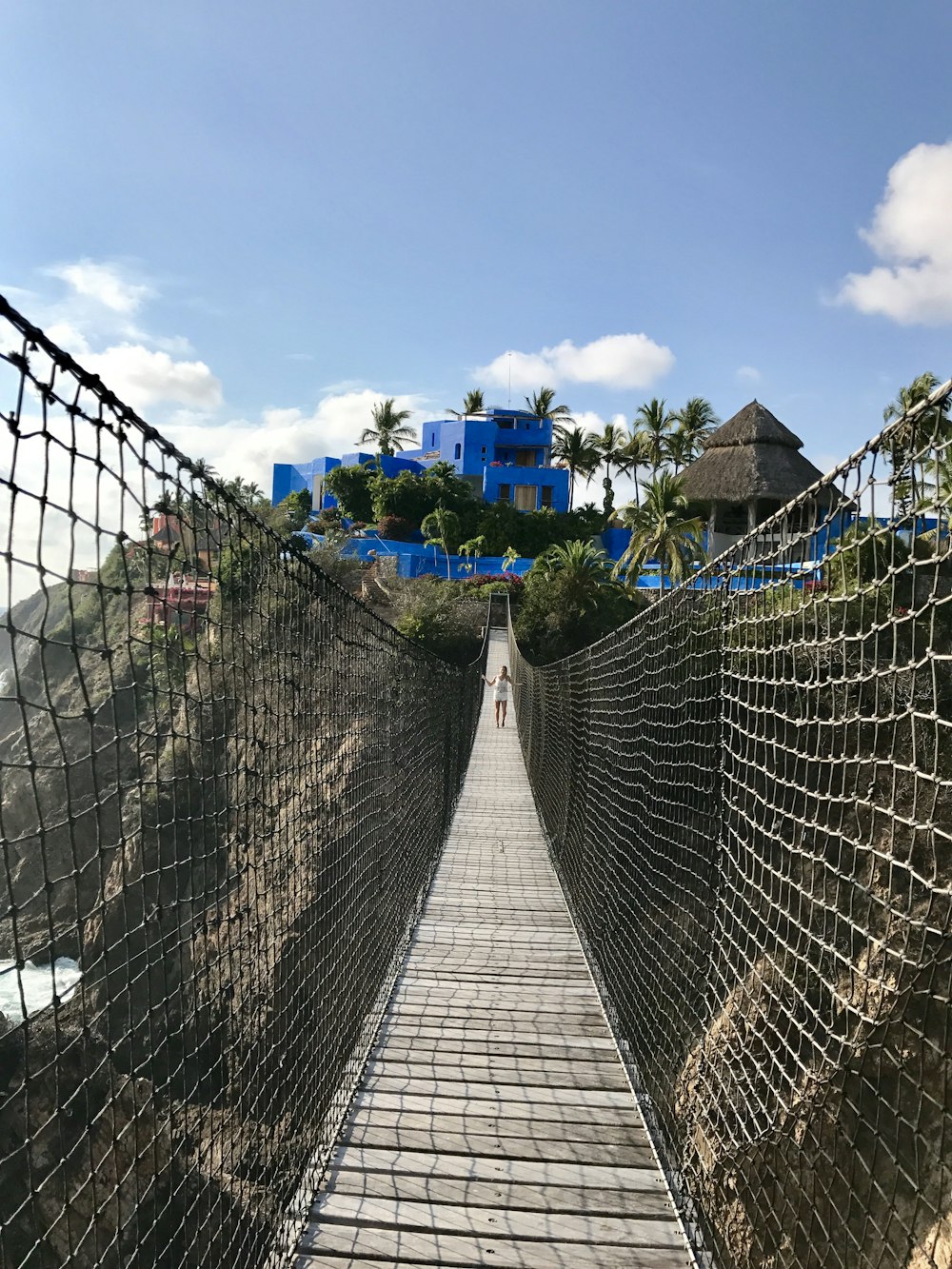 brown hanging bridge