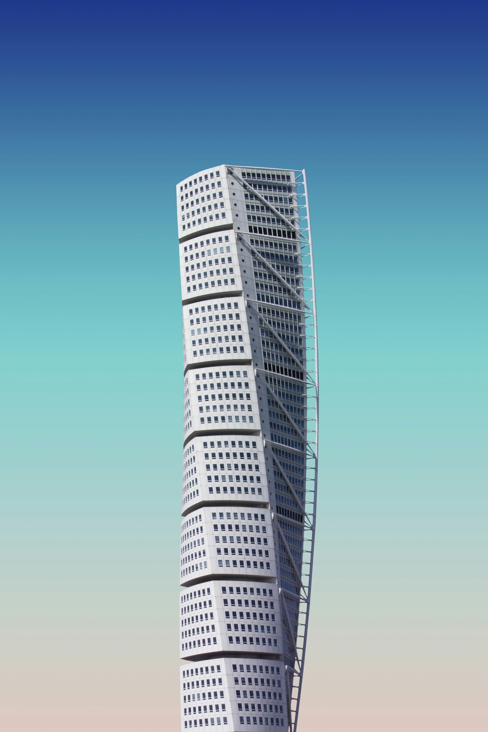흰색 고층 건물