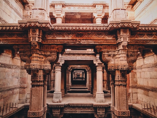 brown concrete builsing in Adalaj Stepwell India