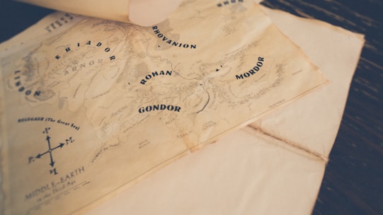 A detailed hand-drawn map of a fantasy realm filled with mysterious landmarks.