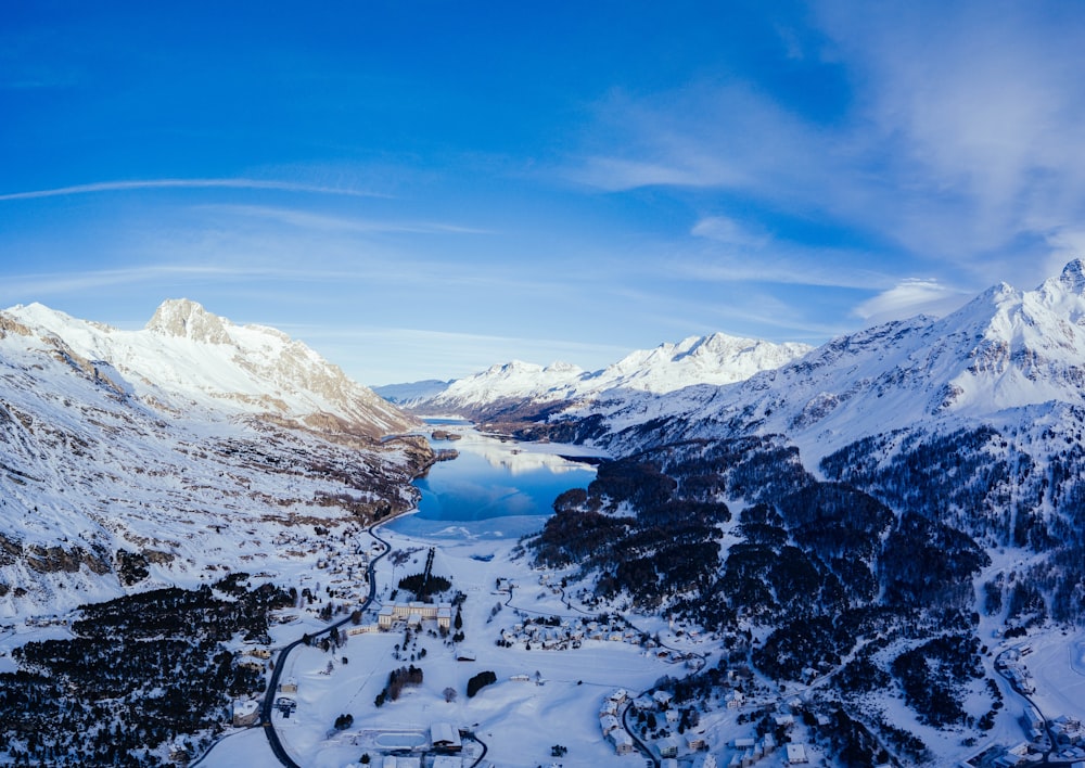 white and brown mountains