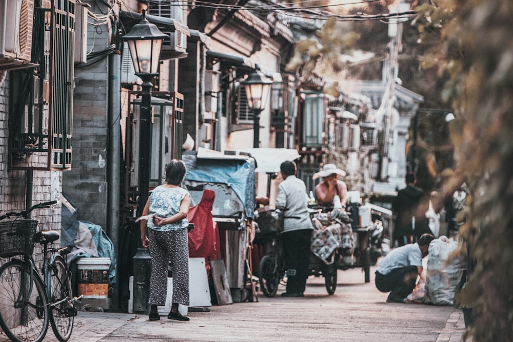 people onm road