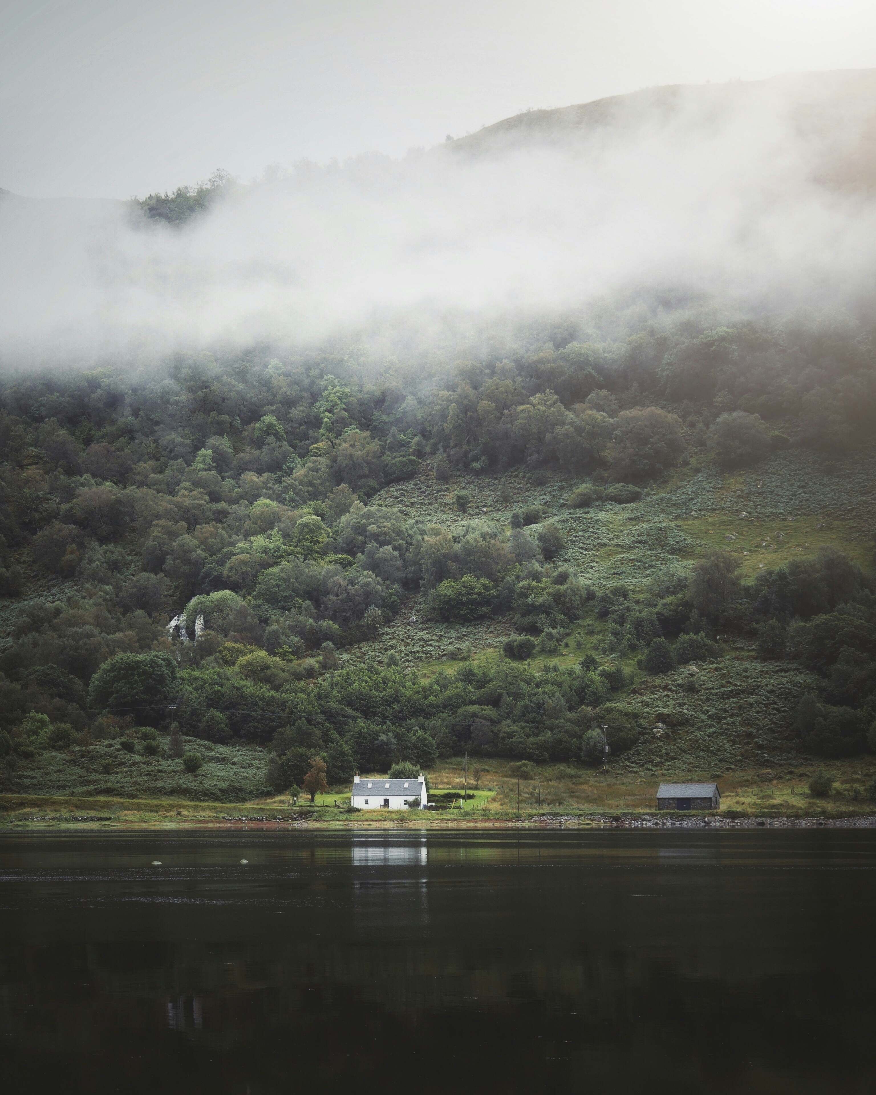 house near body of water