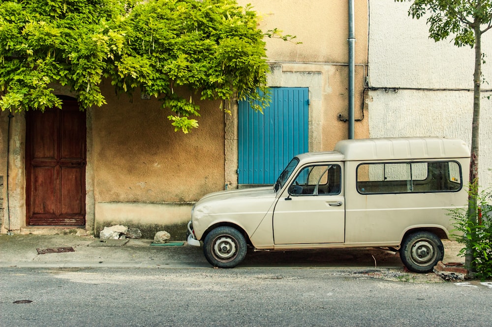 white 3-door hatchback