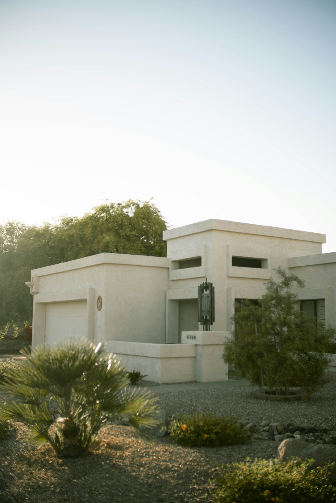 white concrete house