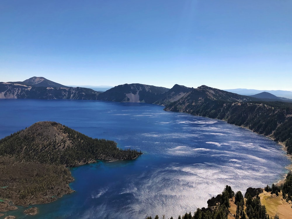 aerial photography of mountain