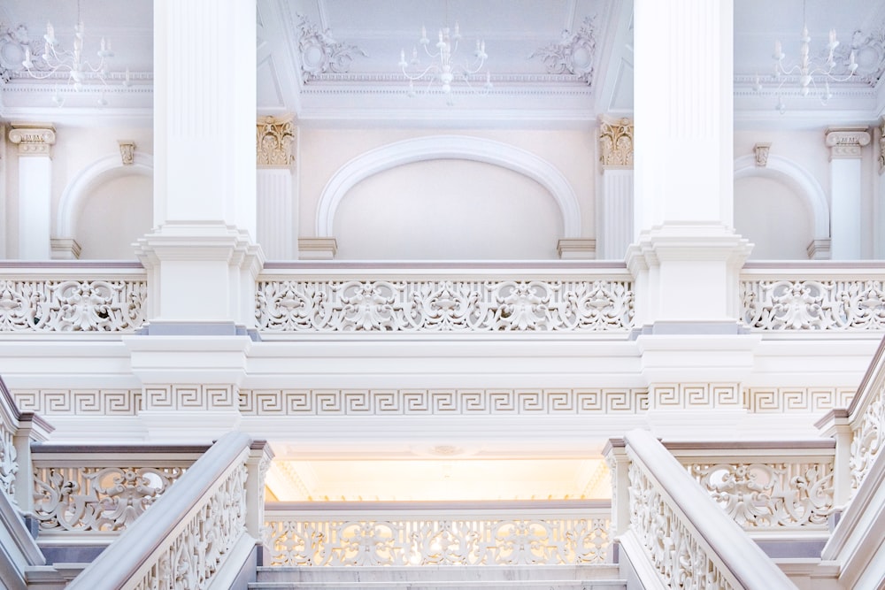 white balcony inside palace