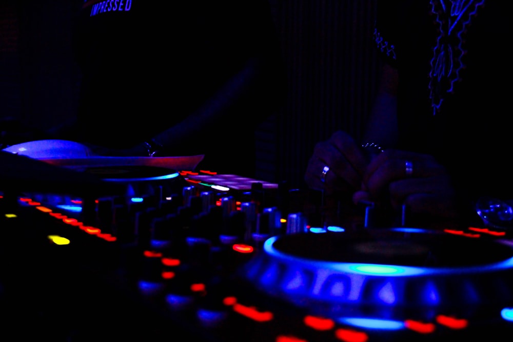 DJ playing DJ controller