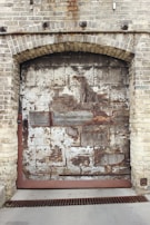 An industrial garage door in action, demonstrating durability.