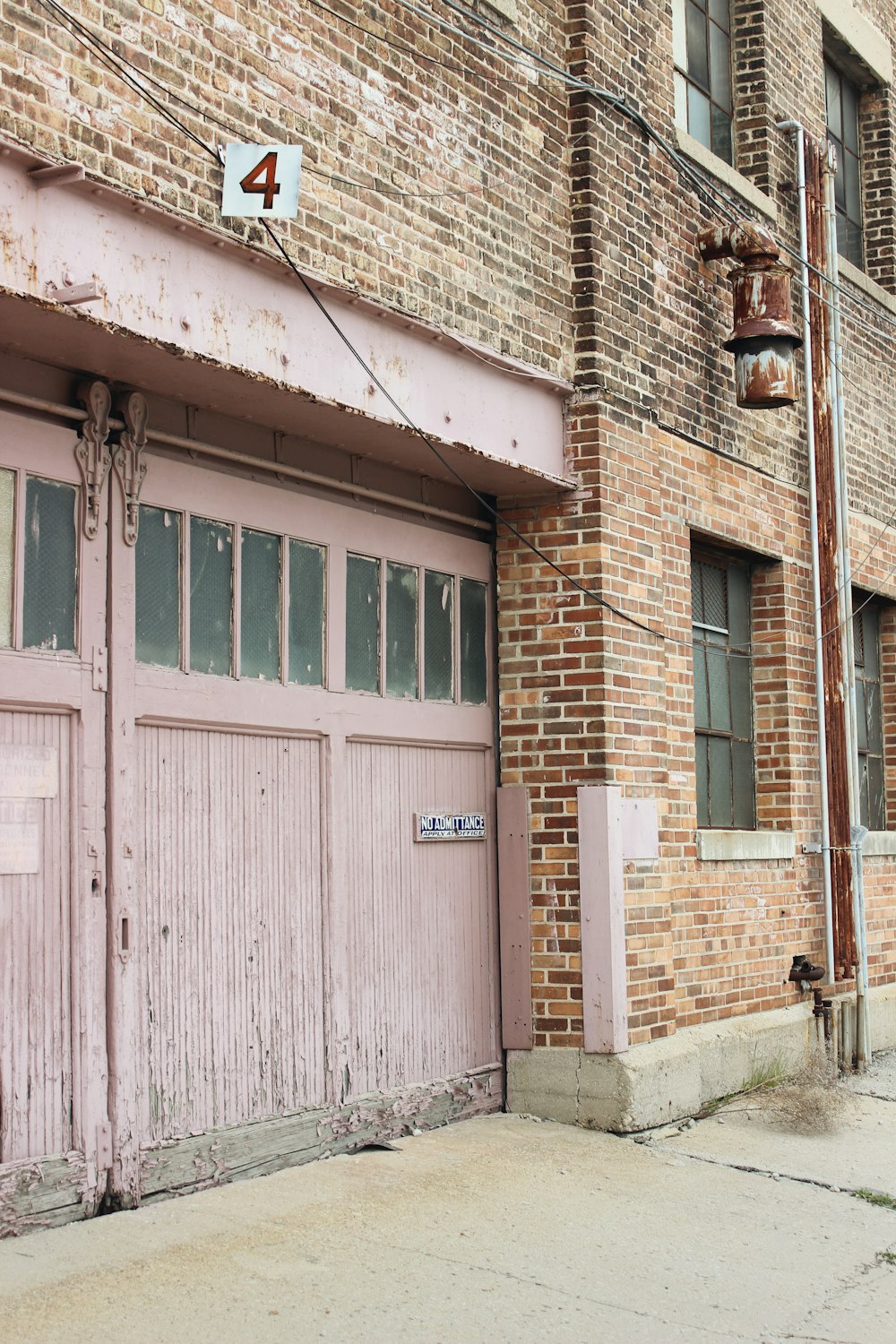 pink wooden door