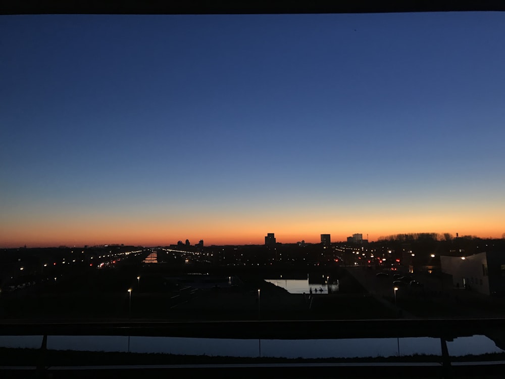 silhouette of city building