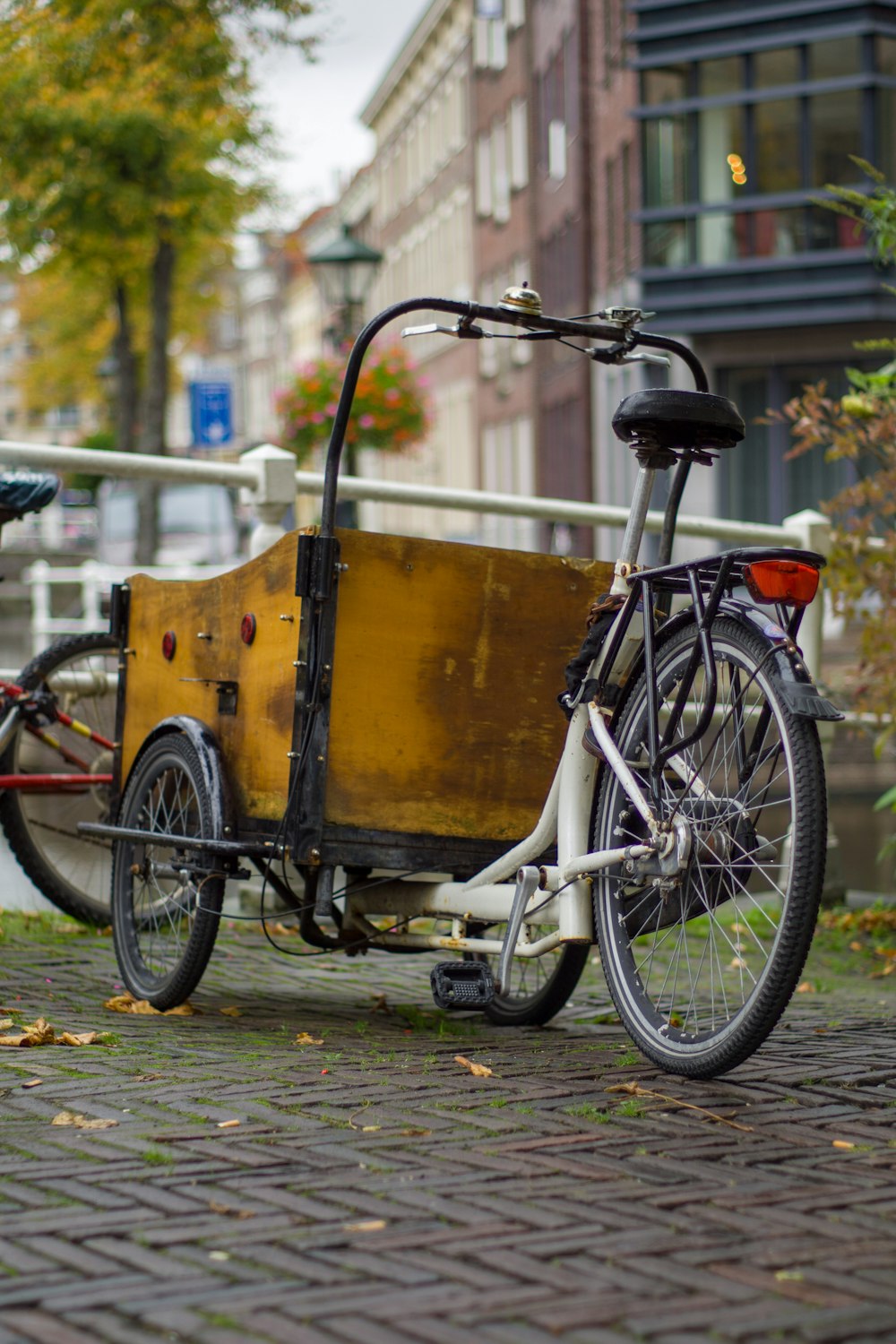 parked trike near railing