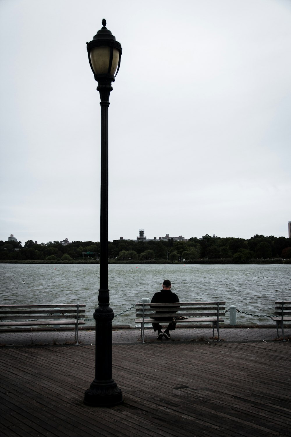 man siting on bench