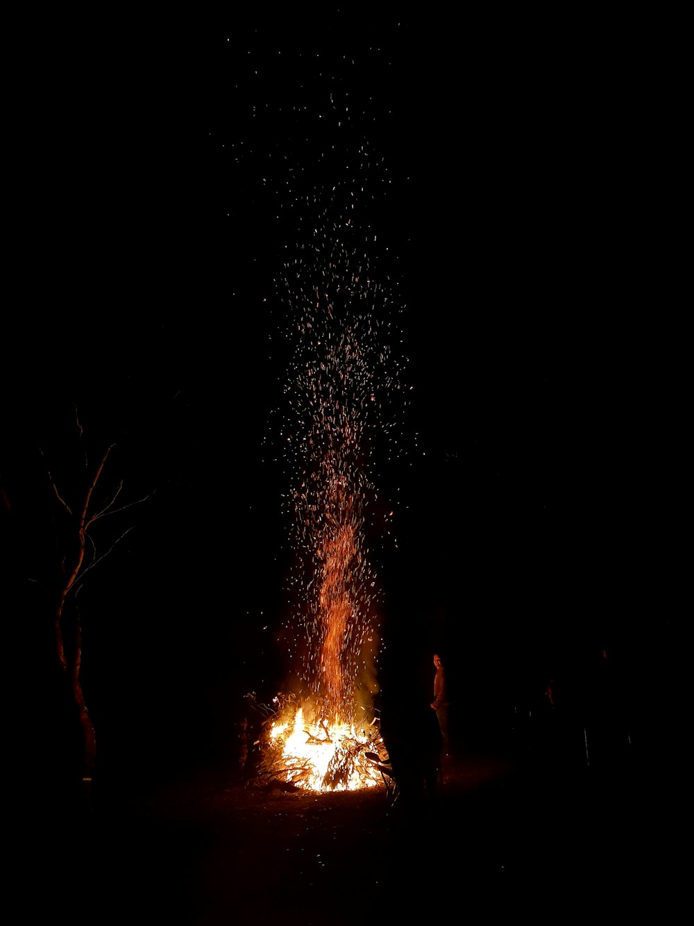 bonfire at night