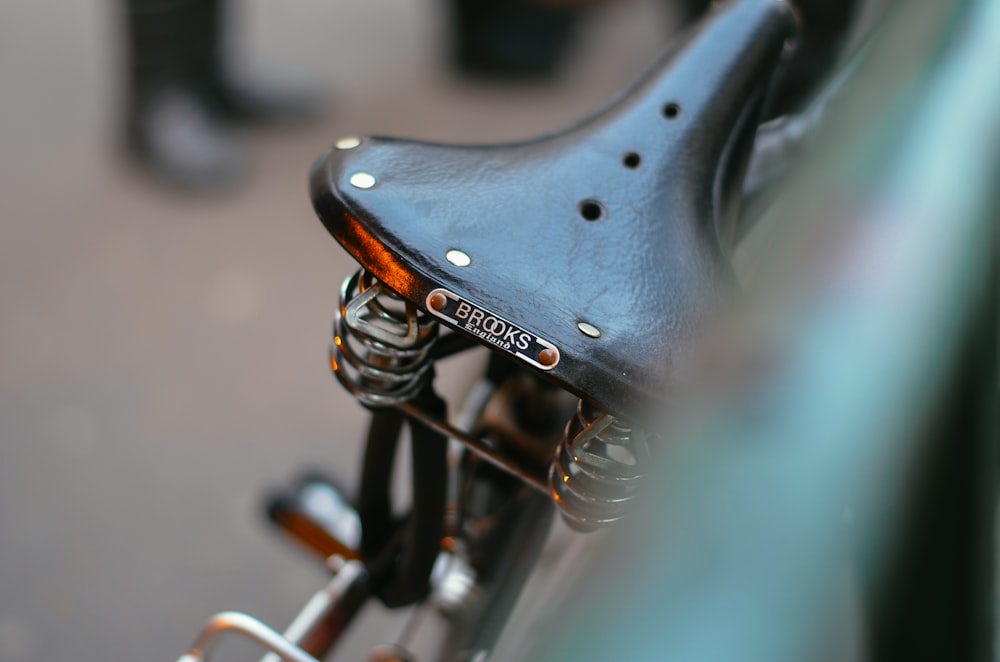 black bicycle saddle