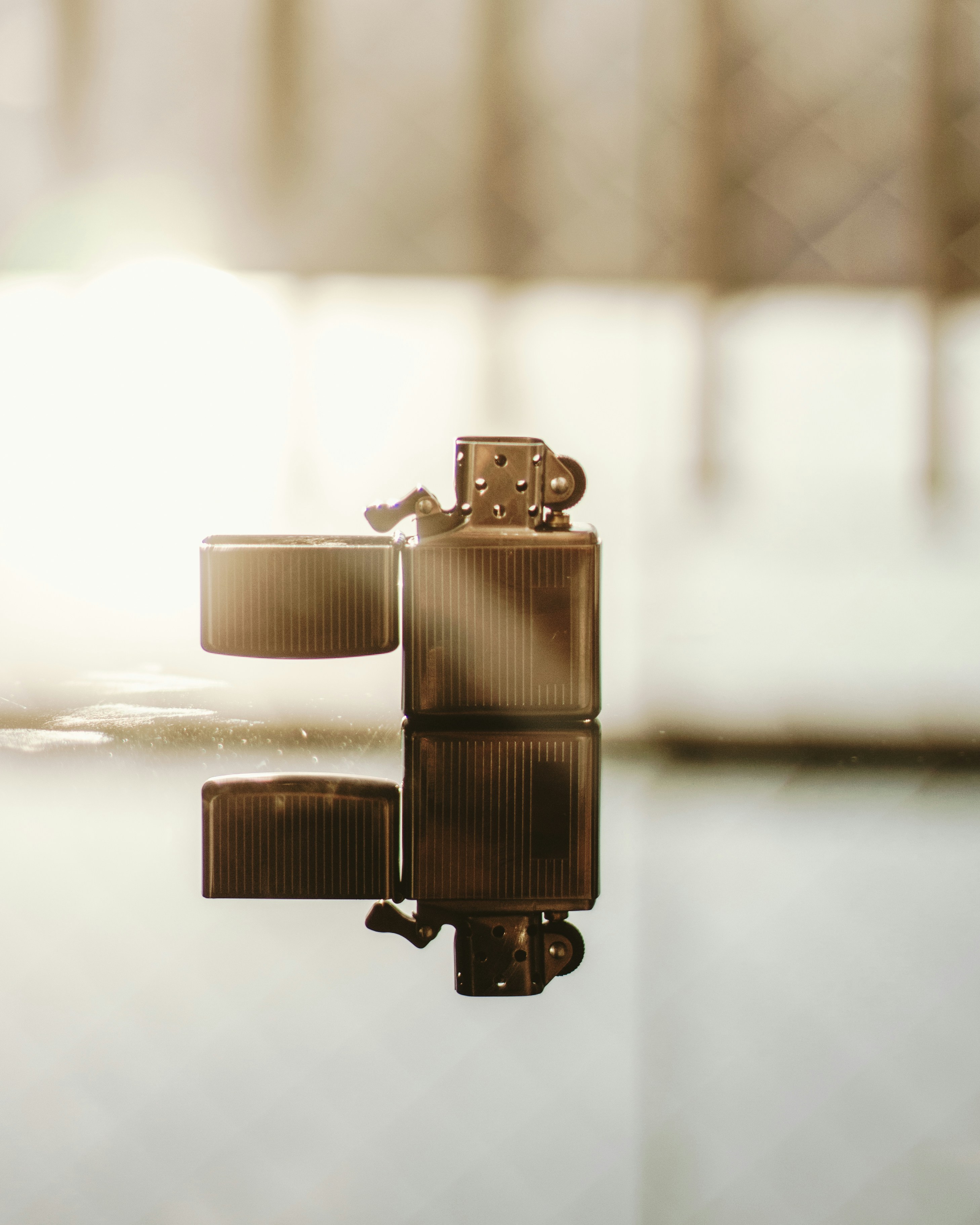 photo of brown flip lighter