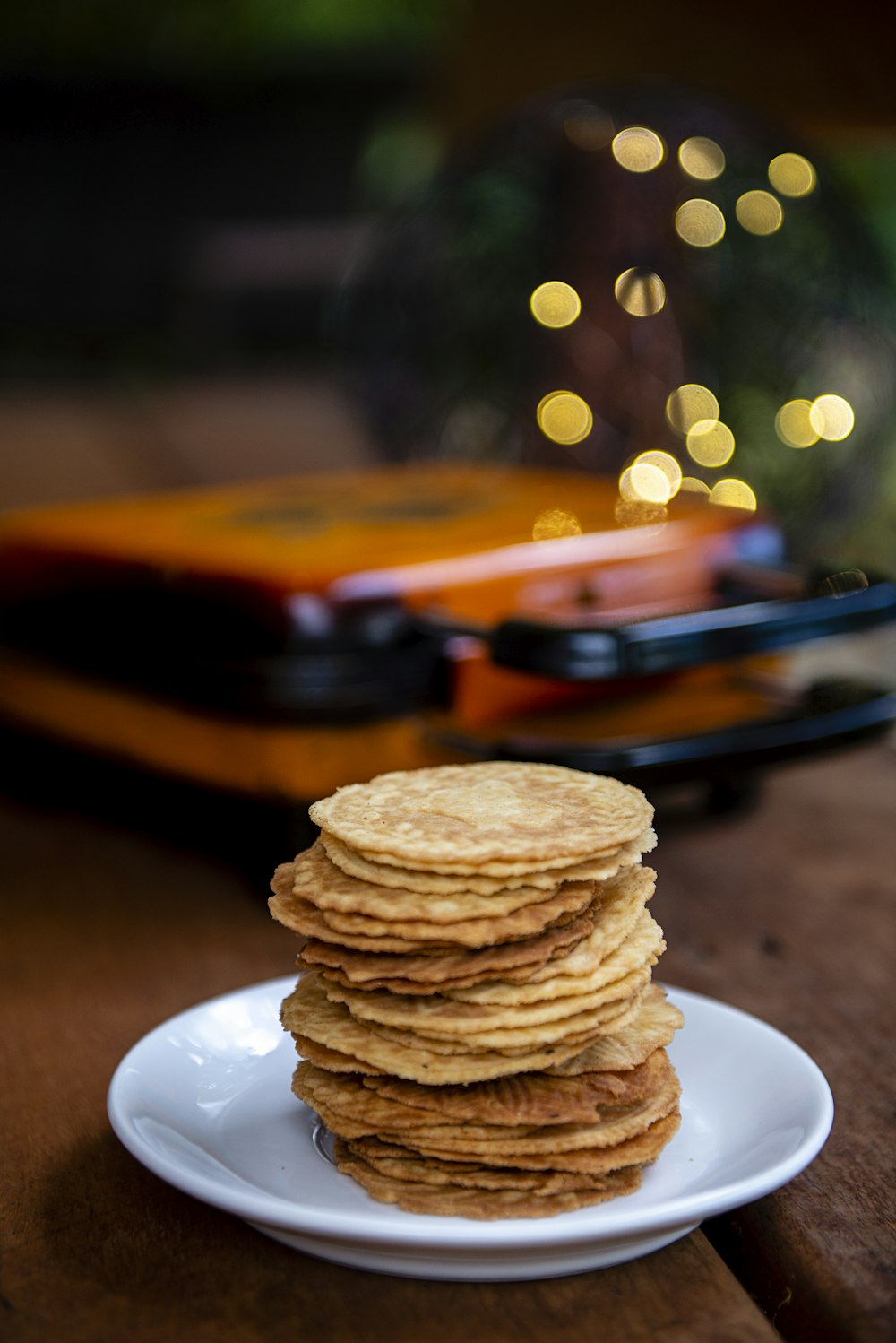 biscuit on white ceramic saucer