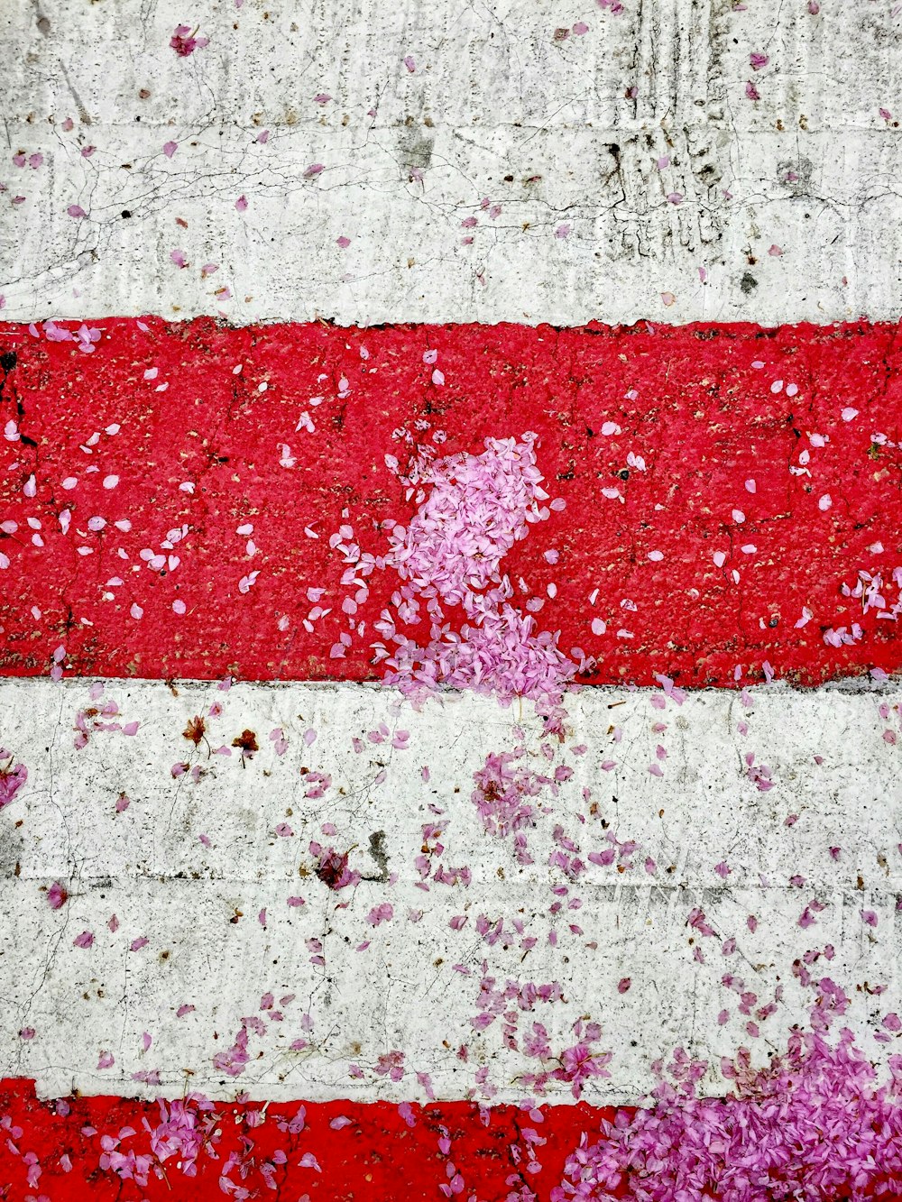 red and white painted wall