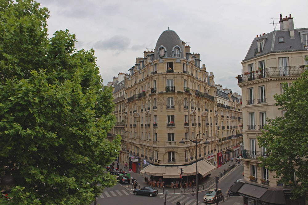 beige concrete buildings