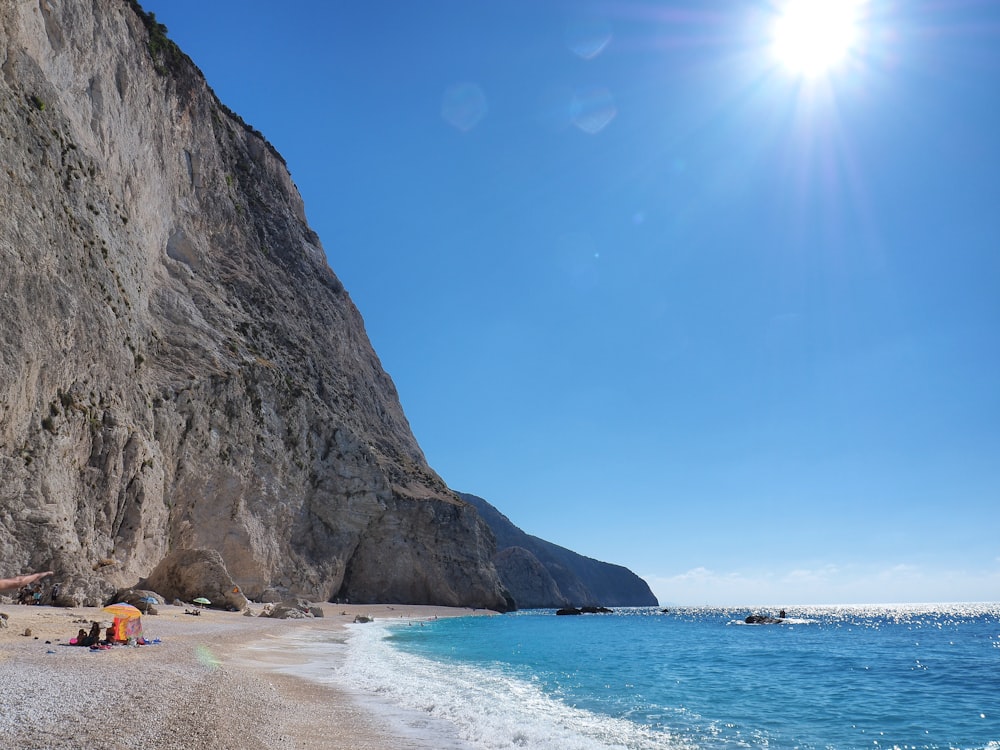 seashore under blue sky