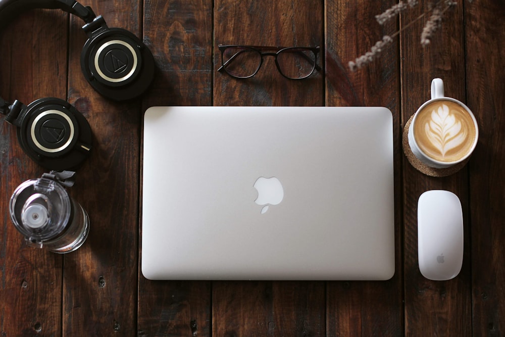 silver MacBook