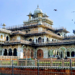 brown and blue concrete structure