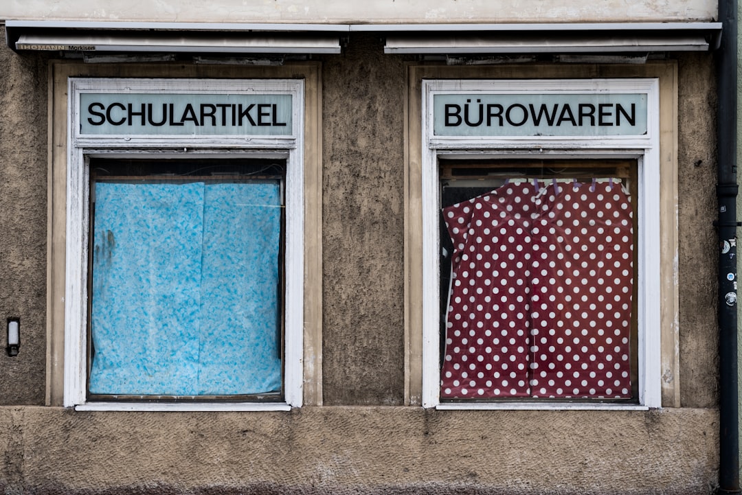 blue and red window covers