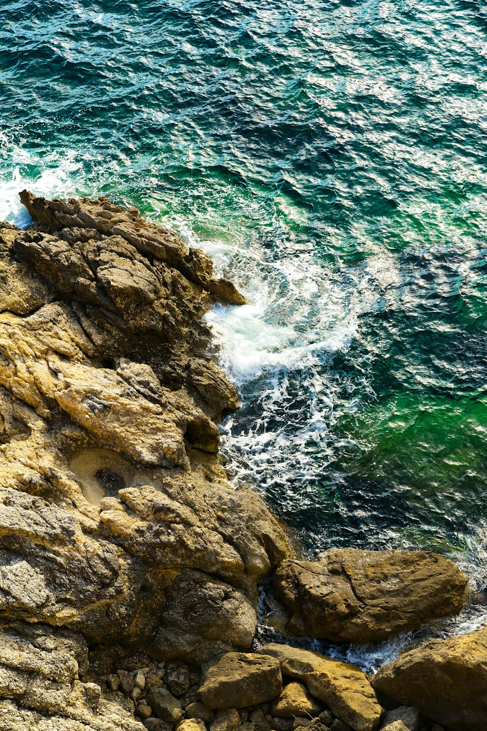 Olas oceánicas de la isla