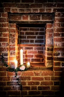 lighted white candle