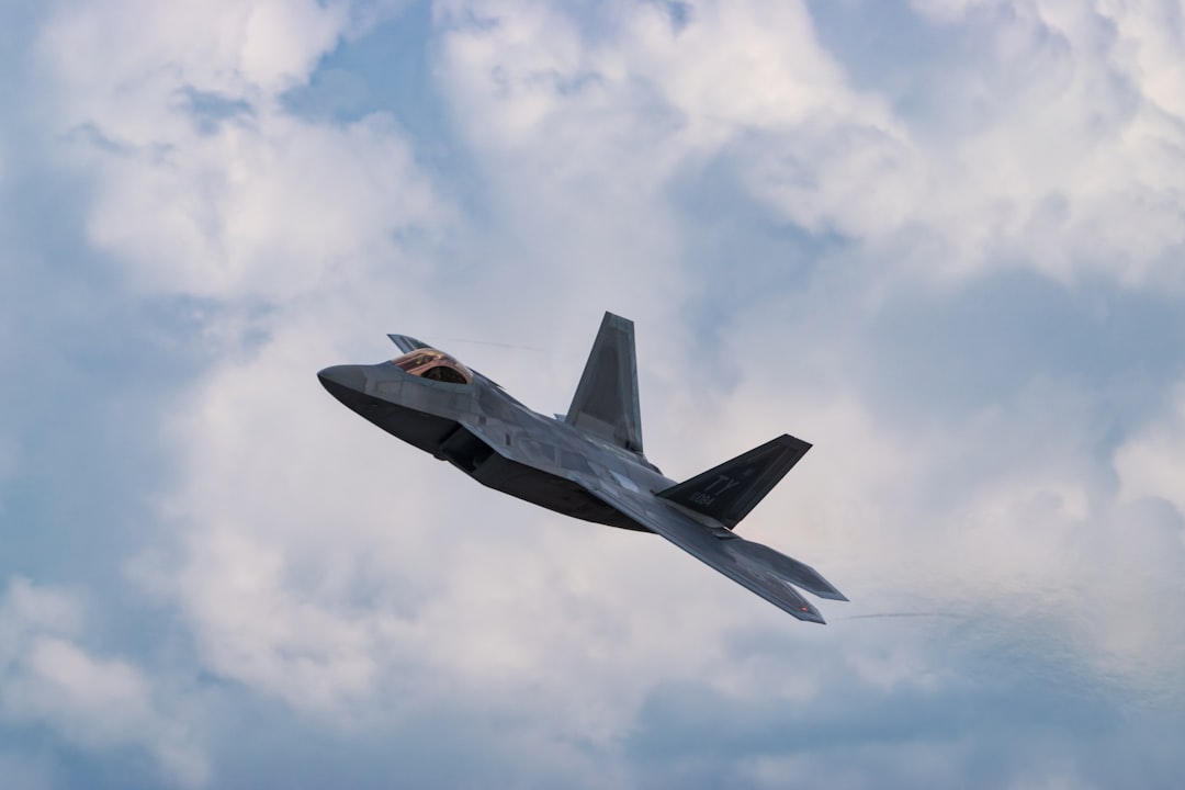 gray airplane, F-22 Raptor