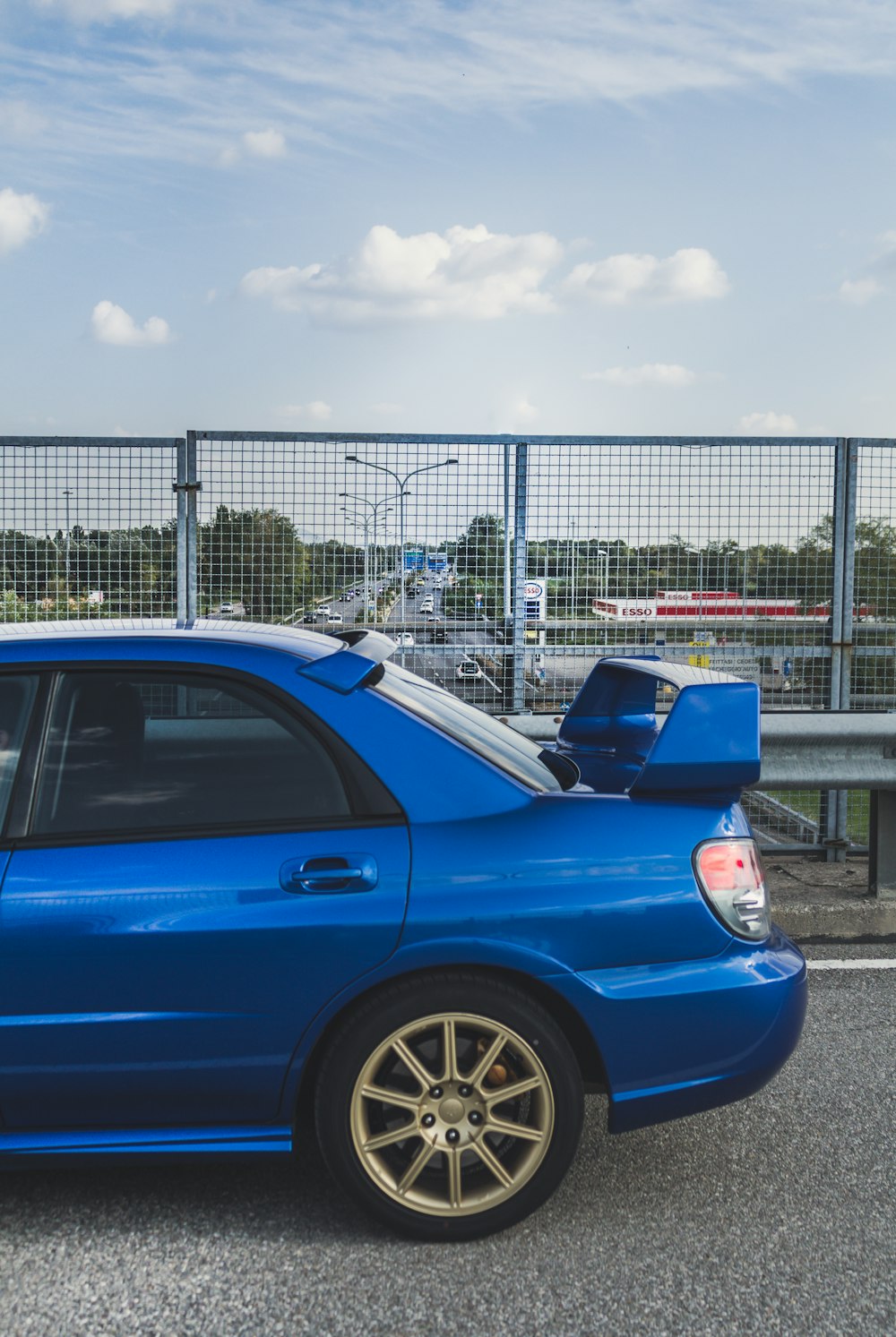 blaue Limousine