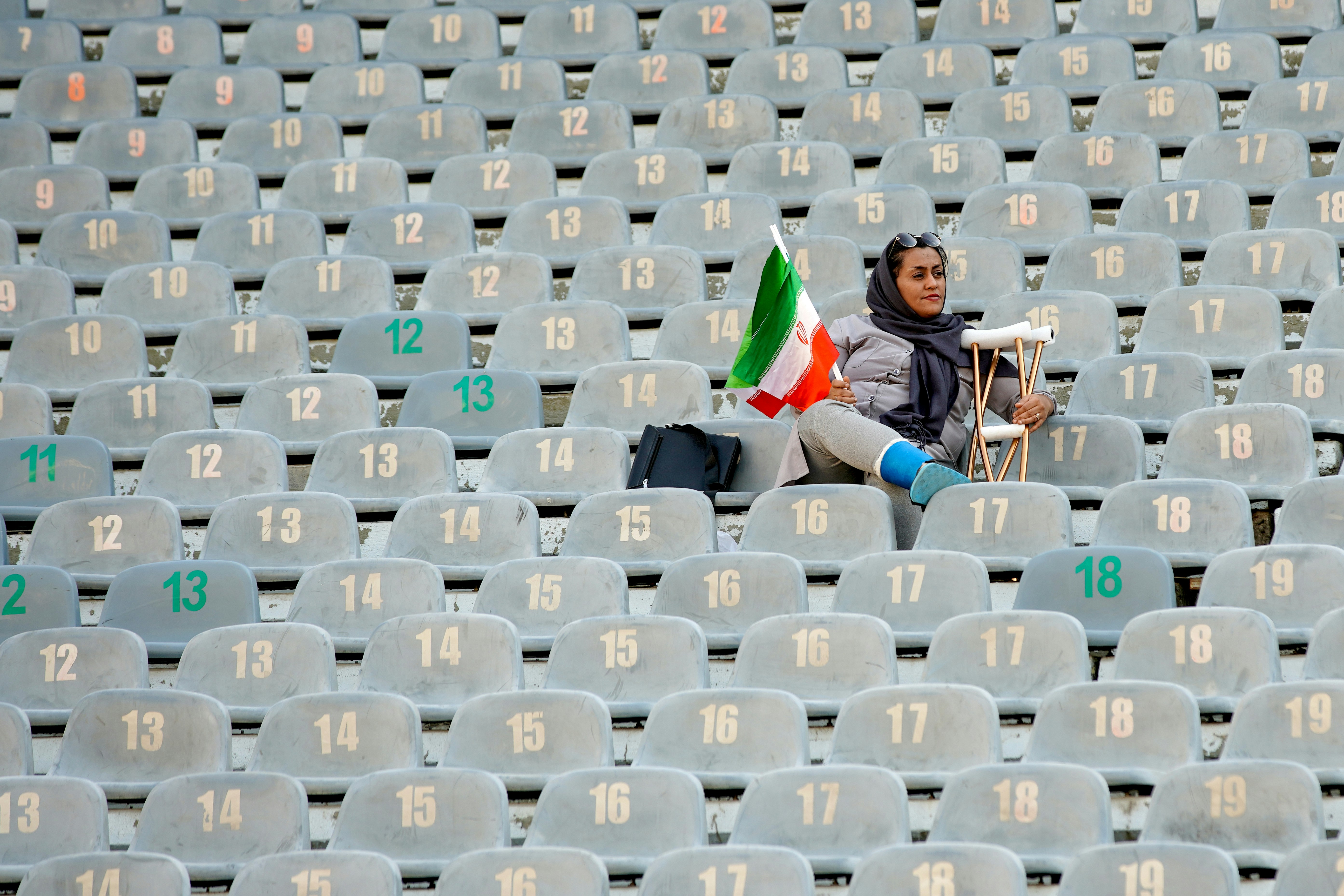 Entry of iranian women to the football stadium for the first time in Iranian history