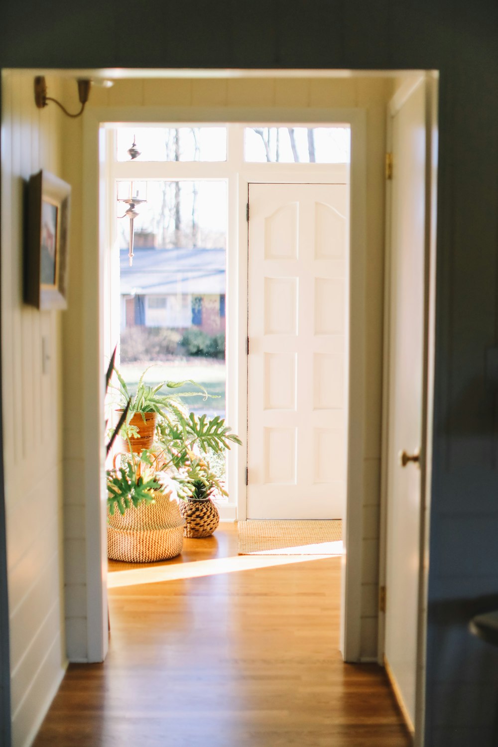 open white wooden door