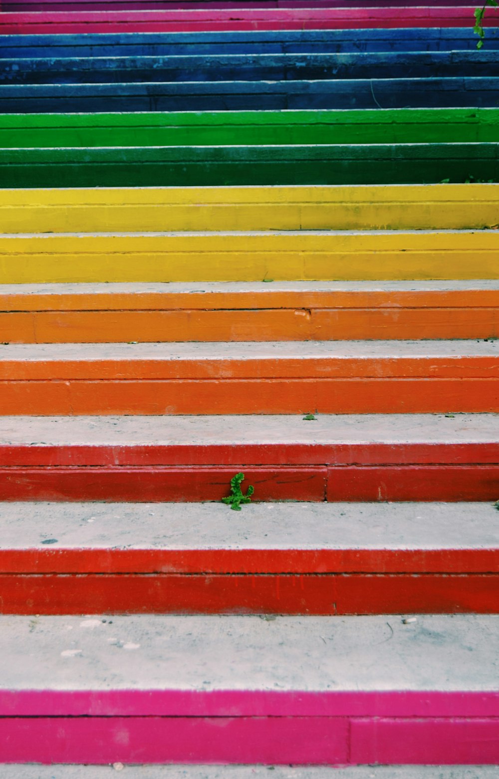 Treppe in verschiedenen Farben