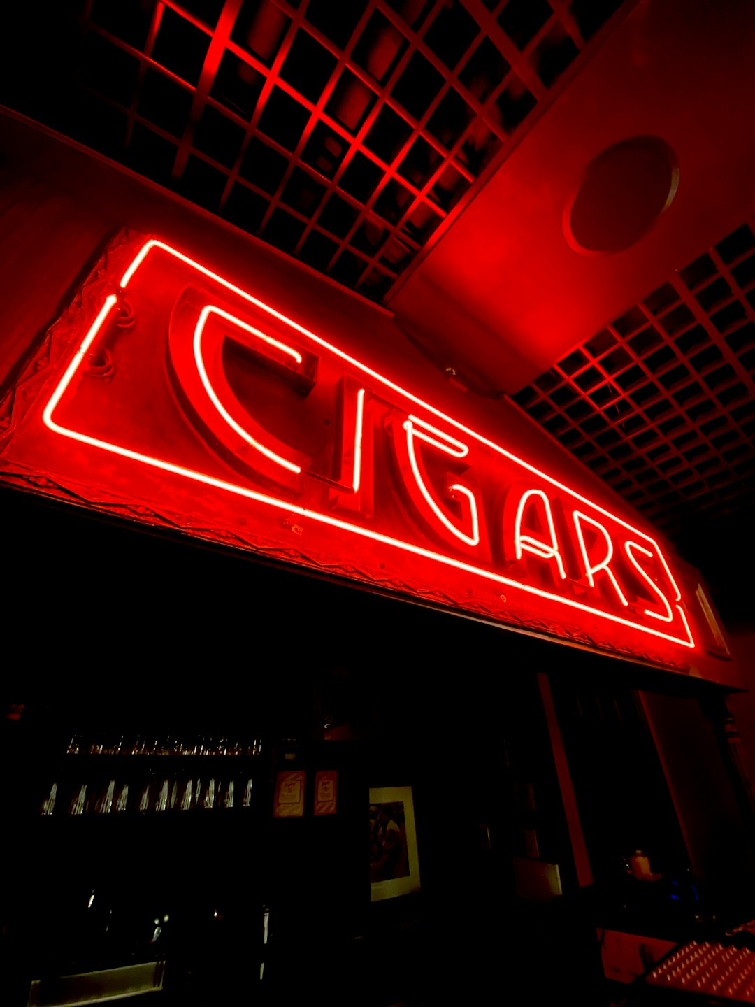 turned-on Cigars neon signage