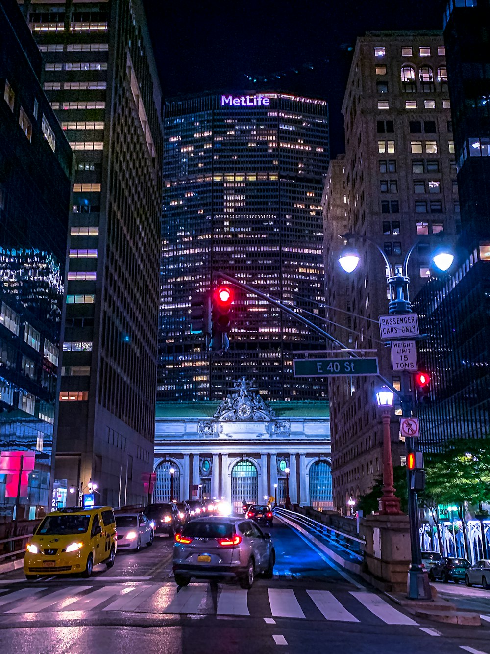 cars on road with street lights