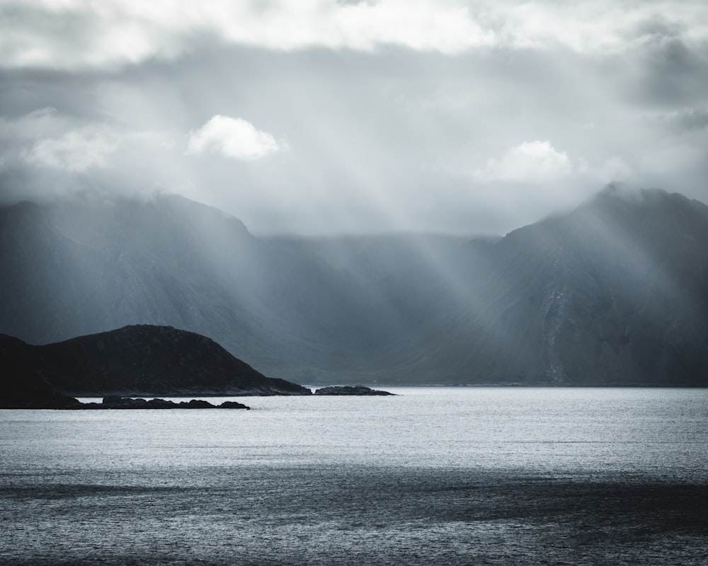 sea under white clouds