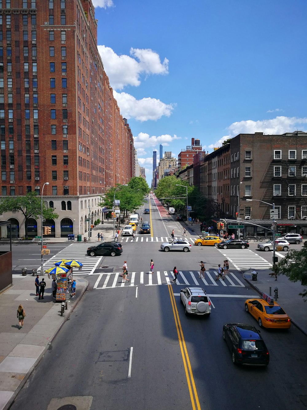 people crossing road