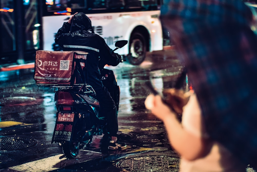 man riding motorcycle