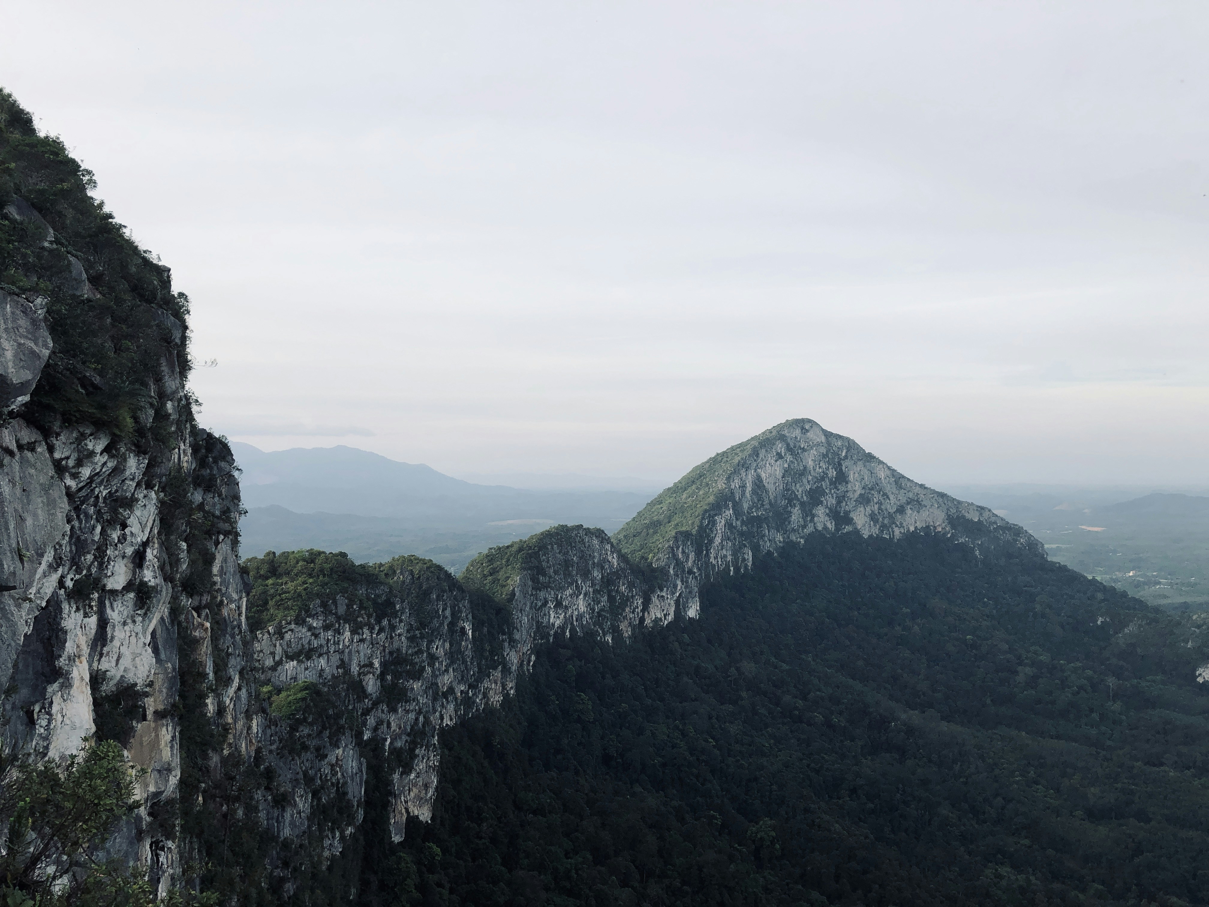gray and black hill