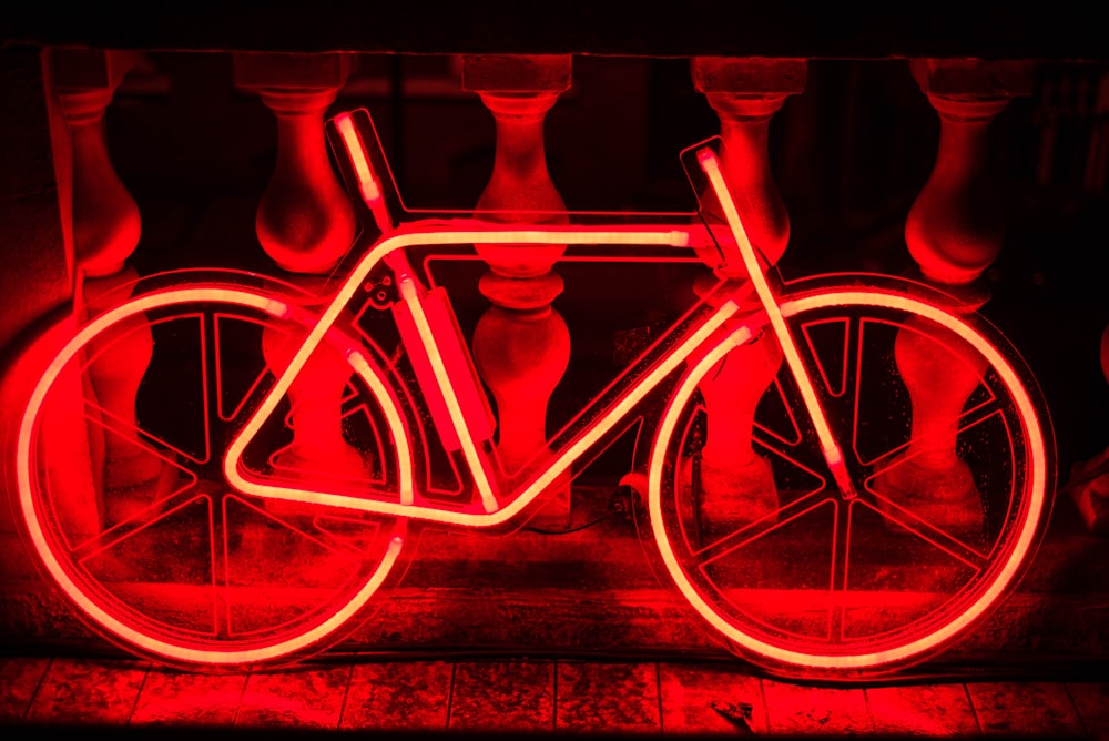 빨간 LED 자전거