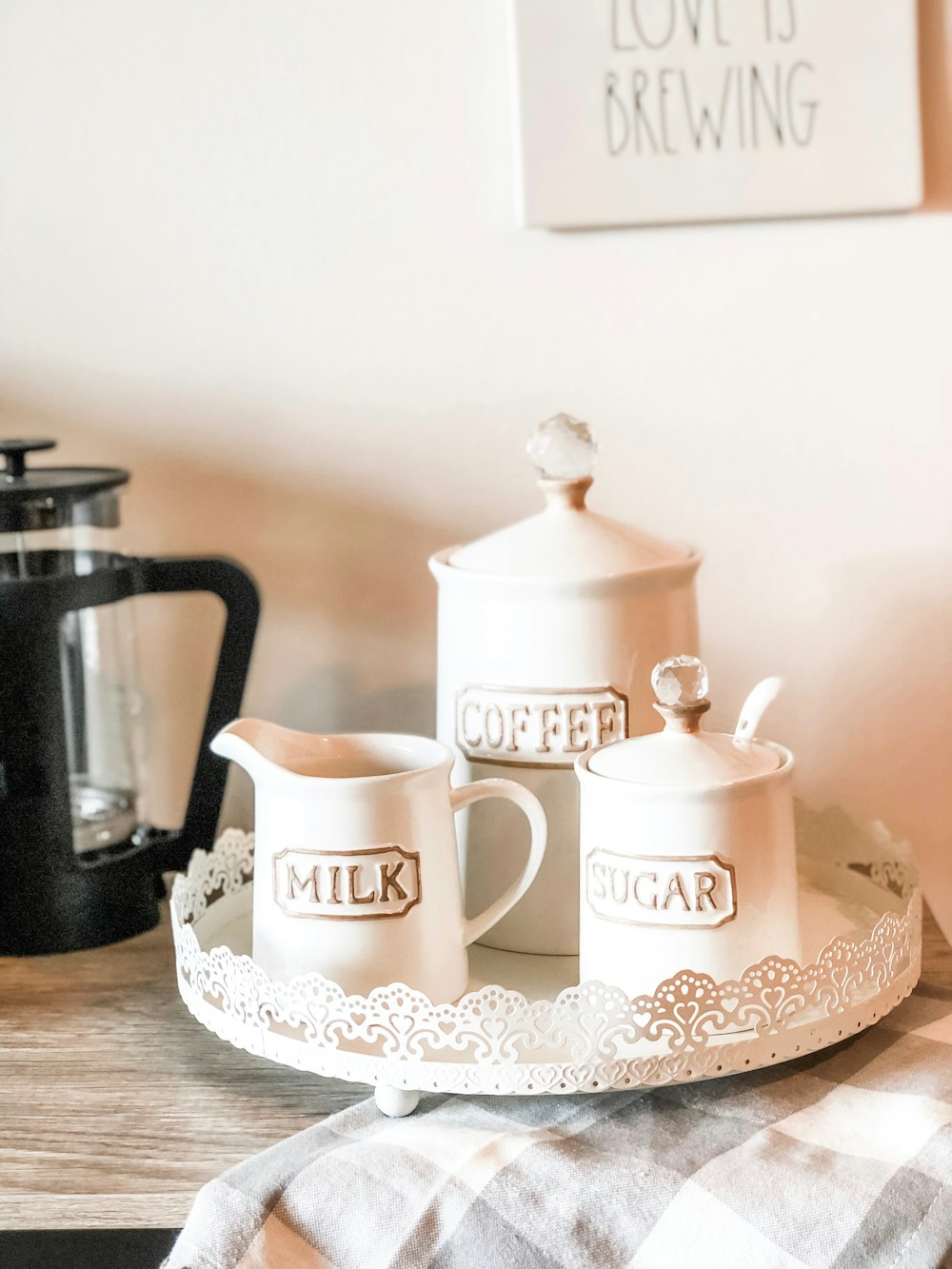 white ceramic pots and containers