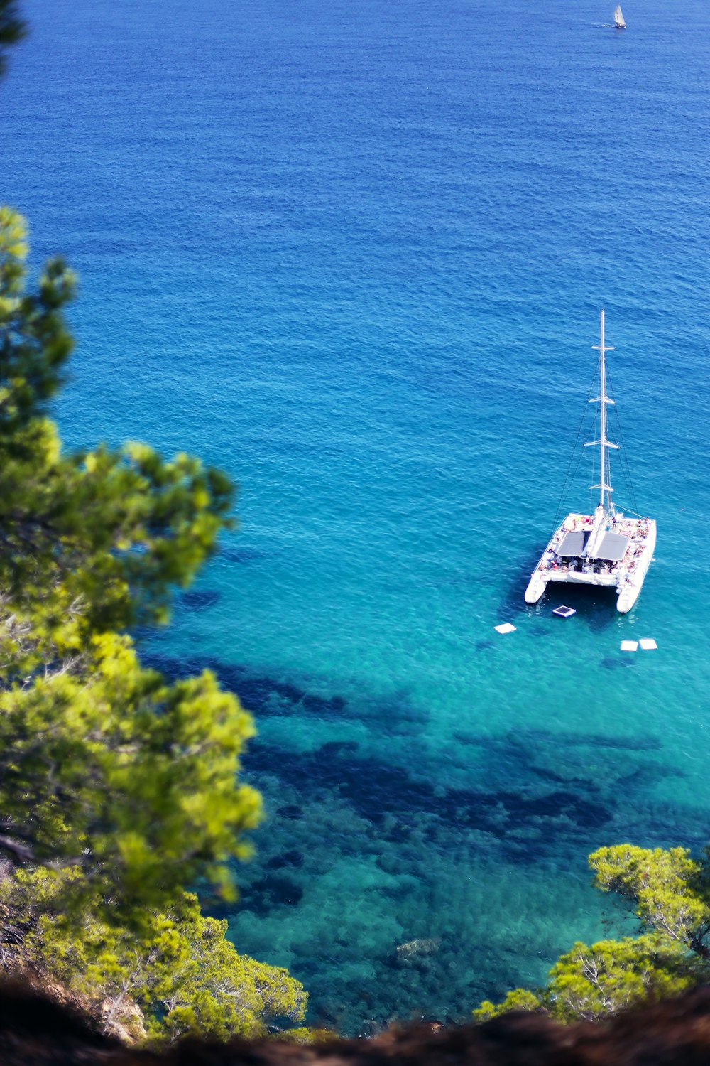 boat floating on sea